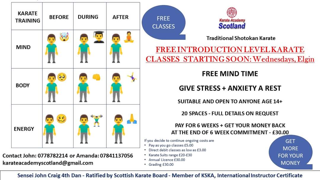 FREE KARATE CLASS– INTRODUCTION LEVEL FREE MIND TIME